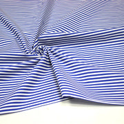 Tissu cotonnade Rayures bleu roi et blanches, 4mm - OEKO - TEX STANDARD 100 - tissuspipi.com