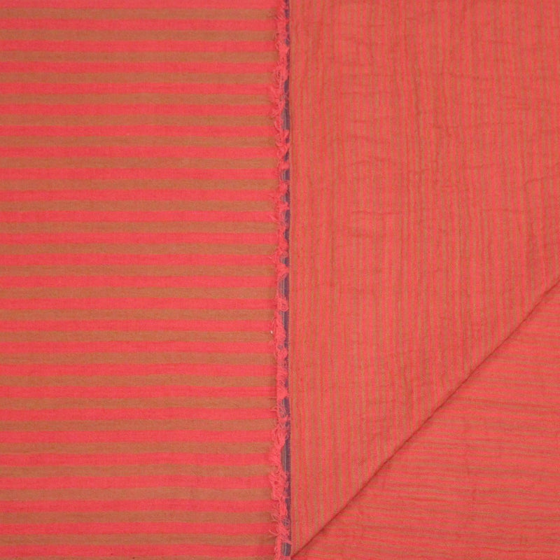 Tissu double gaze coton rayée recto verso : nombreuses couleurs ! OEKO - TEX - tissuspipi.com