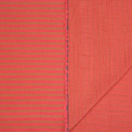 Tissu double gaze coton rayée recto verso : nombreuses couleurs ! OEKO - TEX - tissuspipi.com