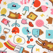 Tissu cotonnade Bubble gum et friandises multicolores - OEKO - TEX STANDARD 100 - tissuspipi.com