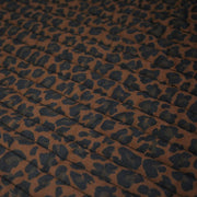 Tissu matelassé LEOPARD : tons marron chocolat - STANDARD 100 OEKO - TEX - tissuspipi.com