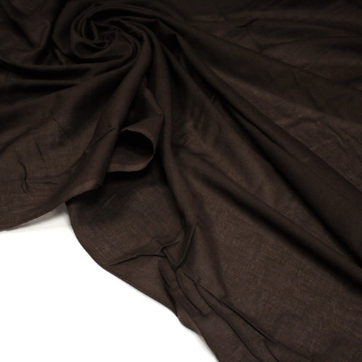 Tissu voile de coton uni marron chocolat 100% COTON, hyper doux ! - tissuspipi.com