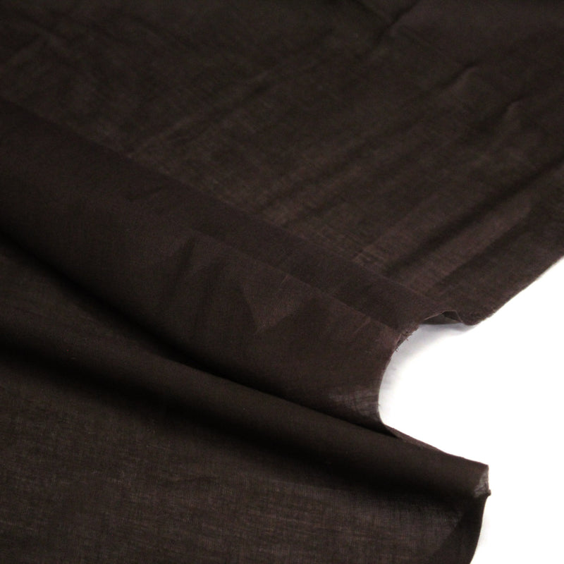 Tissu voile de coton uni marron chocolat 100% COTON, hyper doux ! - tissuspipi.com