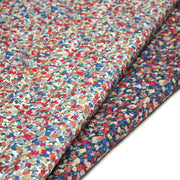 Tissu matelassé FLEURI fines fleurs : fond bleu ou fond blanc - OEKO - TEX - tissuspipi.com