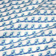 Tissu cotonnade imprimée EMOJI VAGUES HOKUSAI - OEKO - TEX STANDARD 100 - tissuspipi.com