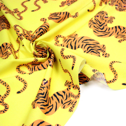 Tissu cotonnade TIGRUS BENGALIS, tigres et nombreuses couleurs - OEKO - TEX STANDARD 100 - tissuspipi.com