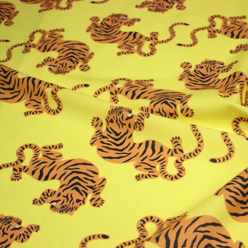 Tissu cotonnade TIGRUS BENGALIS, tigres et nombreuses couleurs - OEKO - TEX STANDARD 100 - tissuspipi.com