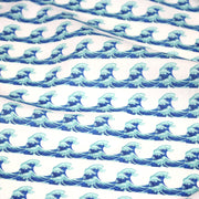 Tissu cotonnade imprimée EMOJI VAGUES HOKUSAI - OEKO - TEX STANDARD 100 - tissuspipi.com