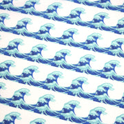 Tissu cotonnade imprimée EMOJI VAGUES HOKUSAI - OEKO - TEX STANDARD 100 - tissuspipi.com
