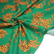 Tissu cotonnade TIGRUS BENGALIS, tigres et nombreuses couleurs - OEKO - TEX STANDARD 100 - tissuspipi.com