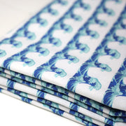 Tissu cotonnade imprimée EMOJI VAGUES HOKUSAI - OEKO - TEX STANDARD 100 - tissuspipi.com