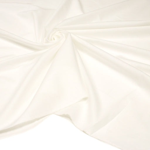 Tissu voile de coton blanc cassé 100% coton - Fabrication italienne - tissuspipi.com