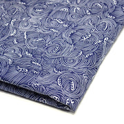 Tissu matelassé Vagues japonaises bleues & blanches, Hokusai - OEKO - TEX - tissuspipi.com
