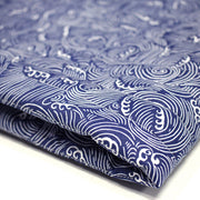 Tissu matelassé Vagues japonaises bleues & blanches, Hokusai - OEKO - TEX - tissuspipi.com