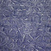 Tissu matelassé Vagues japonaises bleues & blanches, Hokusai - OEKO - TEX - tissuspipi.com