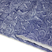 Tissu matelassé Vagues japonaises bleues & blanches, Hokusai - OEKO - TEX - tissuspipi.com