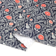 Tissu matelassé motif fleuri indien bleu roi & blanc - COLLECTION KALAMKARI - OEKO - TEX - tissuspipi.com