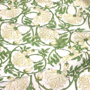 Tissu cotonnade HECTOR au feuillage ART NOUVEAU vert ou ocre - OEKO - TEX STANDARD 100 - tissuspipi.com