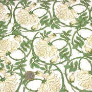 Tissu cotonnade HECTOR au feuillage ART NOUVEAU vert ou ocre - OEKO - TEX STANDARD 100 - tissuspipi.com