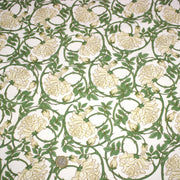 Tissu cotonnade HECTOR au feuillage ART NOUVEAU vert ou ocre - OEKO - TEX STANDARD 100 - tissuspipi.com