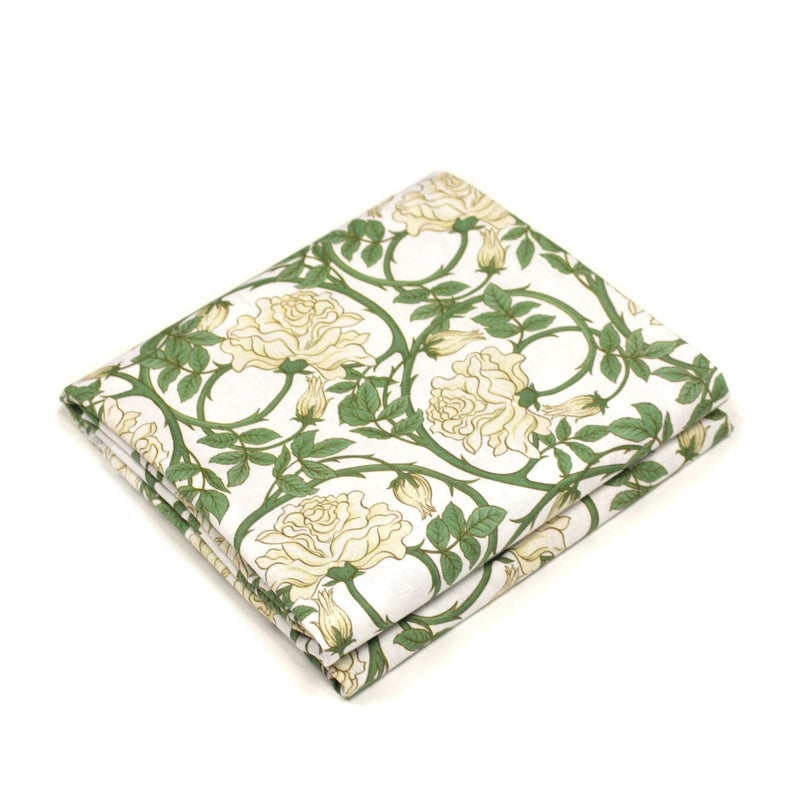 Tissu cotonnade HECTOR au feuillage ART NOUVEAU vert ou ocre - OEKO - TEX STANDARD 100 - tissuspipi.com