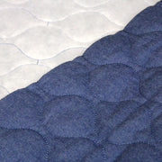 Tissu Matelassé Chambray : bleu roi ou noir - OEKO - TEX - tissuspipi.com