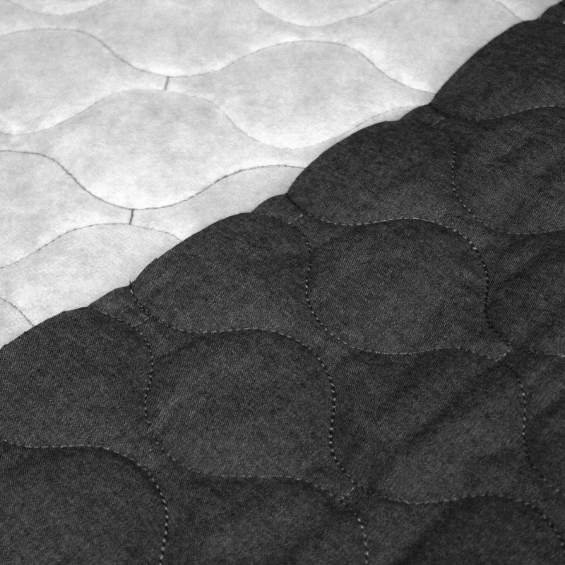 Tissu Matelassé Chambray : bleu roi ou noir - OEKO - TEX - tissuspipi.com