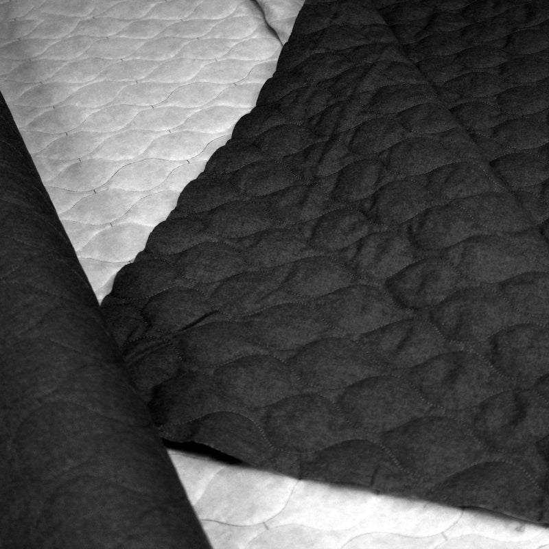 Tissu Matelassé Chambray : bleu roi ou noir - OEKO - TEX - tissuspipi.com