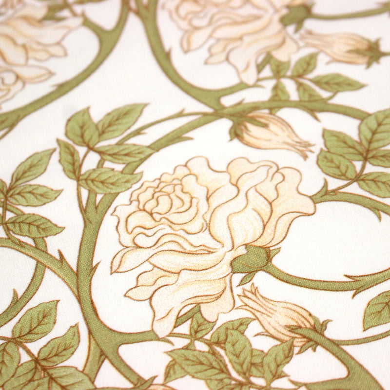 Tissu cotonnade HECTOR au feuillage ART NOUVEAU vert ou ocre - OEKO - TEX STANDARD 100 - tissuspipi.com