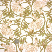 Tissu cotonnade HECTOR au feuillage ART NOUVEAU vert ou ocre - OEKO - TEX STANDARD 100 - tissuspipi.com
