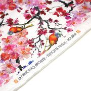 Tissu matelassé motif jardin japonais GUNMA oiseaux et fleurs de cerisier - OEKO - TEX - tissuspipi.com