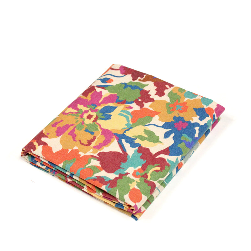 Tissu cotonnade fleuri multicolore, motif TAORMINA - OEKO - TEX STANDARD 100 - tissuspipi.com