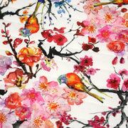 Tissu matelassé motif jardin japonais GUNMA oiseaux et fleurs de cerisier - OEKO - TEX - tissuspipi.com