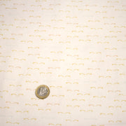 Tissu popeline coton les étoiles filantes jaunes, fond blanc - tissuspipi.com