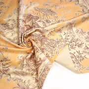 Tissu satin de coton ameublement, TOILE DE JOUY scène chinoise de Jean Pillement, INALTERA, fabriqué en Suisse - tissuspipi.com