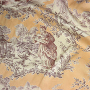 Tissu satin de coton ameublement, TOILE DE JOUY scène chinoise de Jean Pillement, INALTERA, fabriqué en Suisse - tissuspipi.com