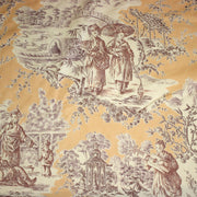 Tissu satin de coton ameublement, TOILE DE JOUY scène chinoise de Jean Pillement, INALTERA, fabriqué en Suisse - tissuspipi.com