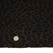 Tissu lainage motif léopard : grège & chocolat ou tout chocolat - EXCLUSIVITE FABRIQUEE EN ITALIE - tissuspipi.com