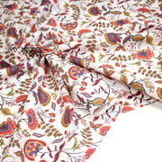 Tissu INDIENNES, cotonnade imprimée fleurie : deux motifs différents - OEKO - TEX STANDARD 100 - tissuspipi.com