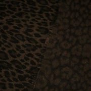 Tissu lainage motif léopard : grège & chocolat ou tout chocolat - EXCLUSIVITE FABRIQUEE EN ITALIE - tissuspipi.com