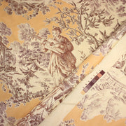 Tissu satin de coton ameublement, TOILE DE JOUY scène chinoise de Jean Pillement, INALTERA, fabriqué en Suisse - tissuspipi.com