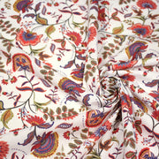 Tissu INDIENNES, cotonnade imprimée fleurie : deux motifs différents - OEKO - TEX STANDARD 100 - tissuspipi.com