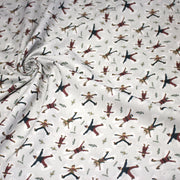 Tissu coton NOËL, gris aux gamins dans la neige - OEKO - TEX - tissuspipi.com