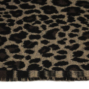 Tissu lainage motif léopard : grège & chocolat ou tout chocolat - EXCLUSIVITE FABRIQUEE EN ITALIE - tissuspipi.com