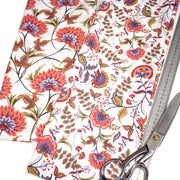 Tissu INDIENNES, cotonnade imprimée fleurie : deux motifs différents - OEKO - TEX STANDARD 100 - tissuspipi.com