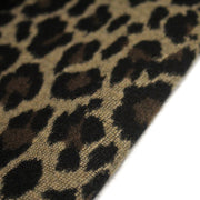 Tissu lainage motif léopard : grège & chocolat ou tout chocolat - EXCLUSIVITE FABRIQUEE EN ITALIE - tissuspipi.com