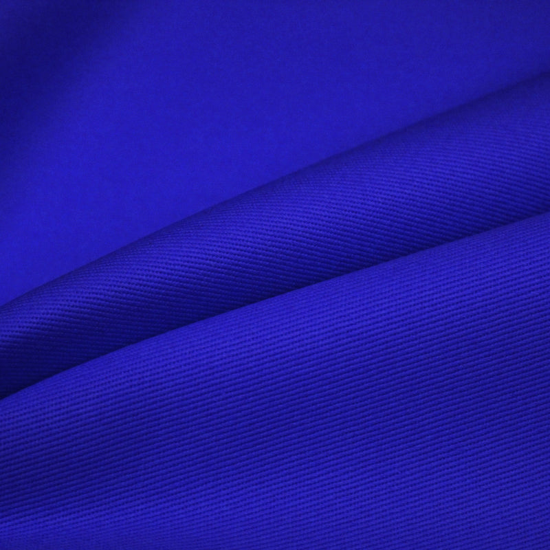 Tissu gabardine coton bleu roi - 325gr/m2 - Fabrication française - tissuspipi.com