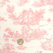 Tissu coton Toile de Jouy traditionnelle 160cm de large : bleu et nombreuses couleurs - STANDARD 100 OEKO - TEX - tissuspipi.com