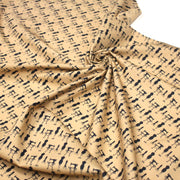 Tissu popeline coton LA COUTURE, mannequins & machines à coudre, fond ocre - tissuspipi.com