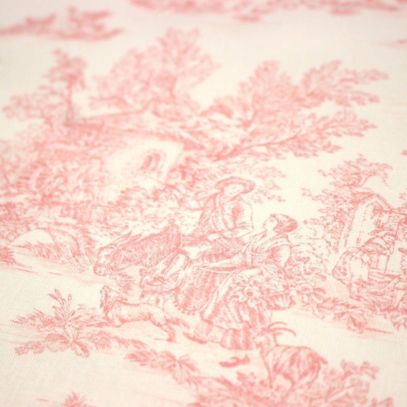 Tissu coton Toile de Jouy traditionnelle 160cm de large : bleu et nombreuses couleurs - STANDARD 100 OEKO - TEX - tissuspipi.com
